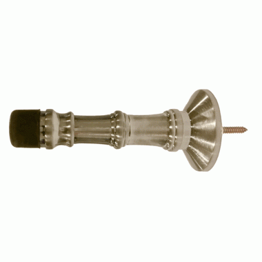 3 Inch Traditional Solid Brass Door Stop (Satin Nickel Finish) COPPER MOUNTAIN HARDWARE