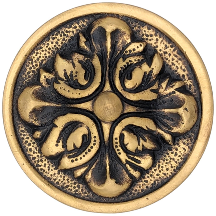 Romanesque Solid Brass Spare Door Knob Set (Several Finishes Available) COPPER MOUNTAIN HARDWARE