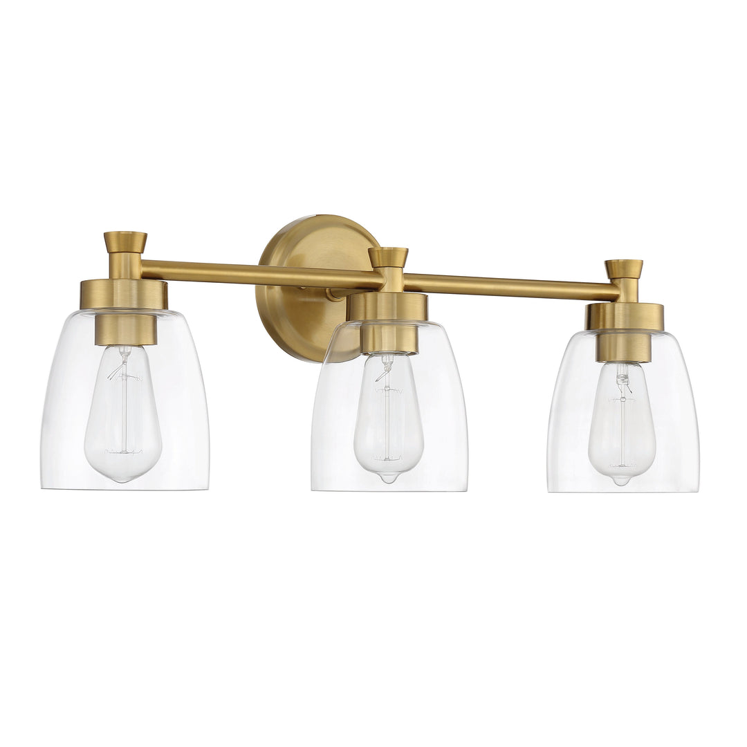 Henning 3 Light Vanity in Satin Brass CRAFTMADE