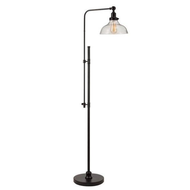 1 Light Metal Base Floor Lamp w/ Adjustable Base in Flat Black CRAFTMADE