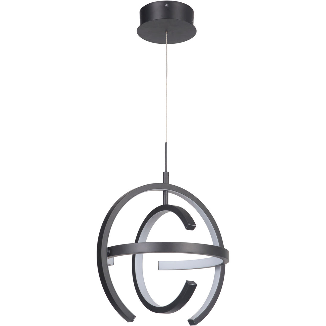 Dolby 1 Light LED Pendant in Matte Black CRAFTMADE