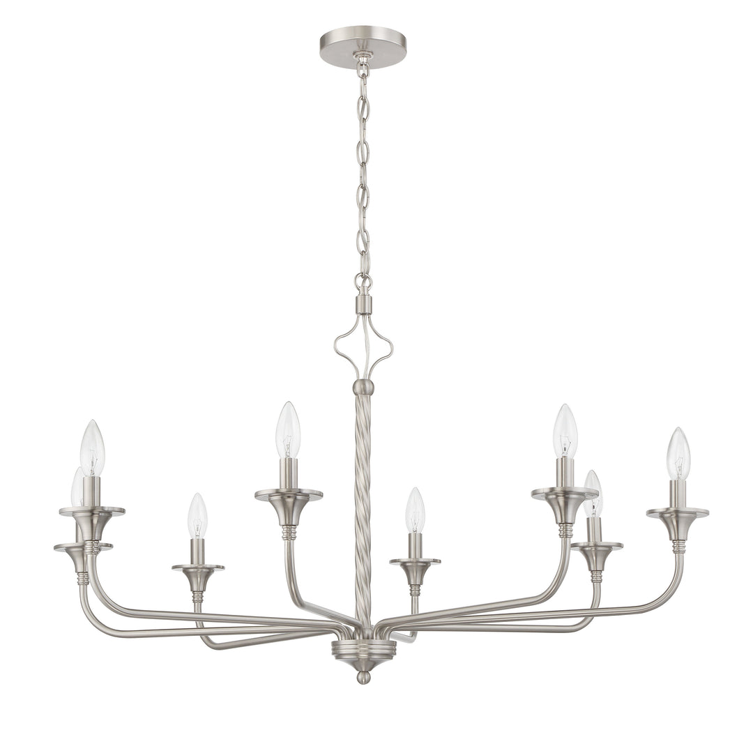 Jolenne 8 Light Chandelier in Brushed Polished Nickel CRAFTMADE