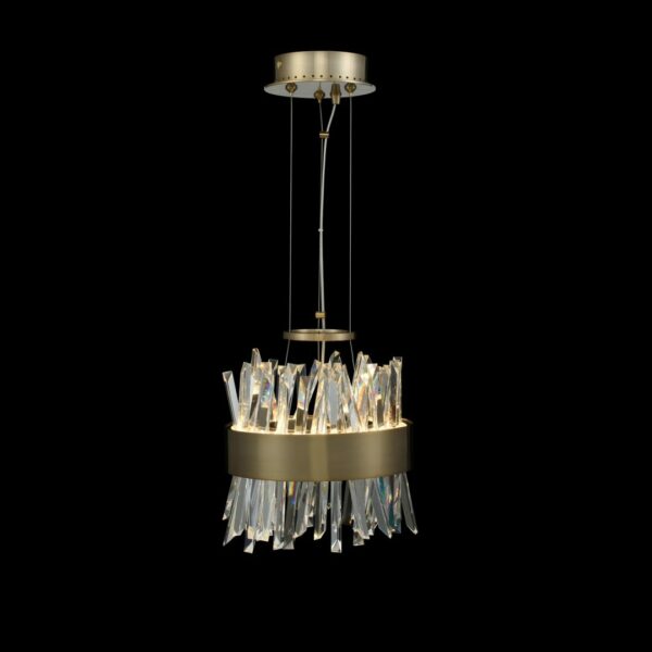 Glacier 10 Inch LED Mini Pendant Brushed Champagne Gold Allegri