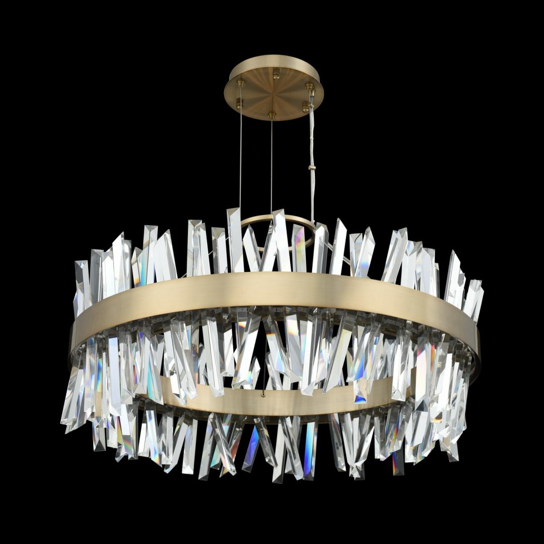 Glacier 32 Inch Round LED Pendant Brushed Champagne Gold Allegri