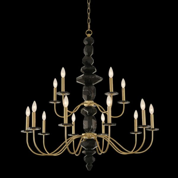 Piedra (10+5) Light 2 Tier Chandelier Allegri