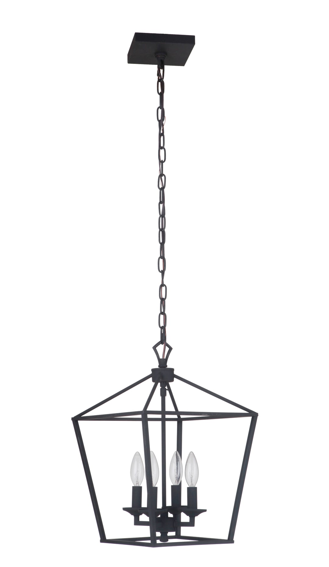 Flynt 4 Light Small Foyer in Flat Black CRAFTMADE