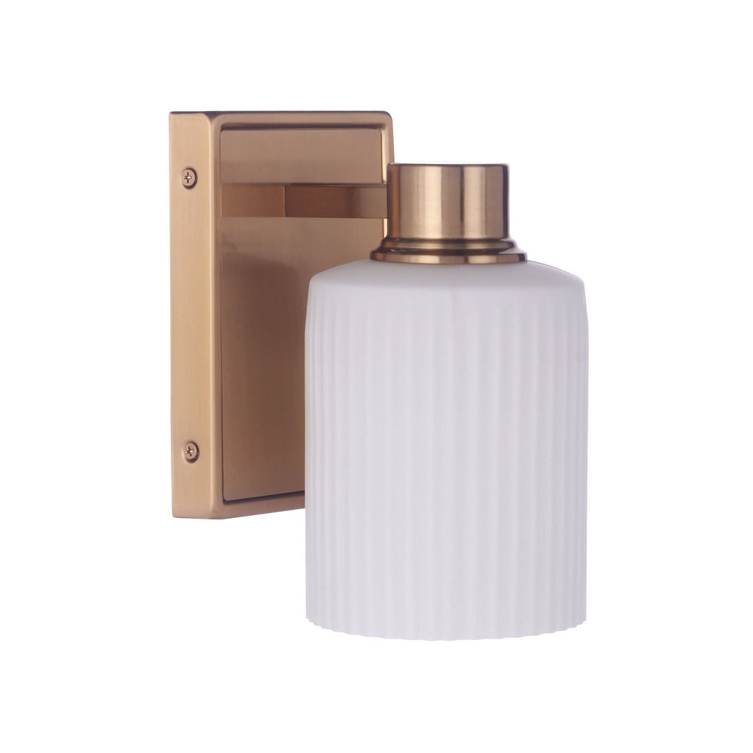 Bretton 1 Light Wall Sconce in Satin Brass CRAFTMADE