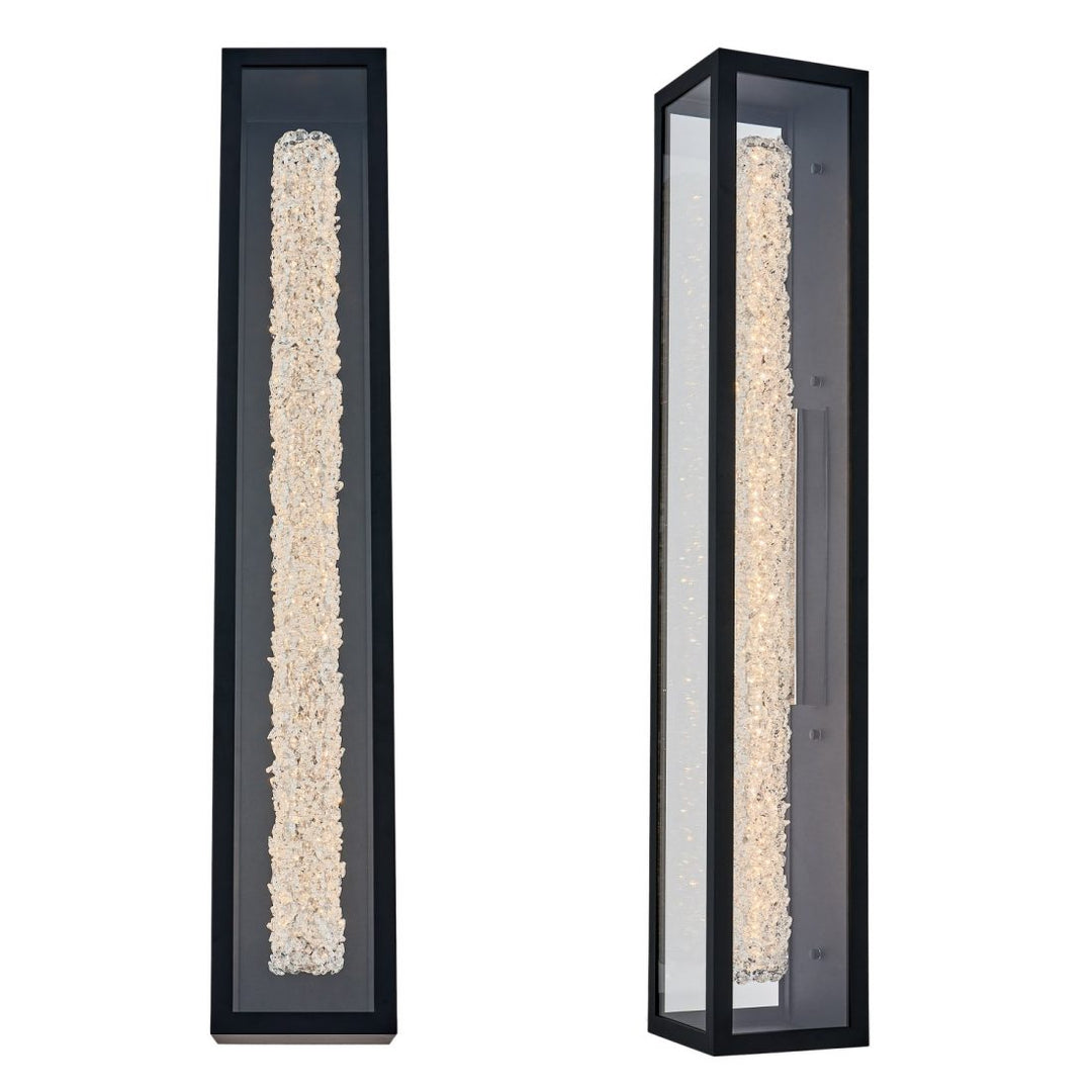 Lina Esterno 38 in Black Fluorocarbon Outdoor Wall Sconce Allegri