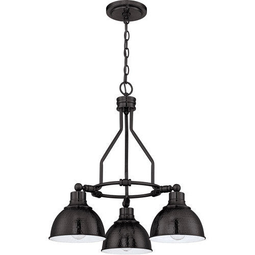 Timarron 3 Light Down Chandelier in Aged Bronze Brushed CRAFTMADE