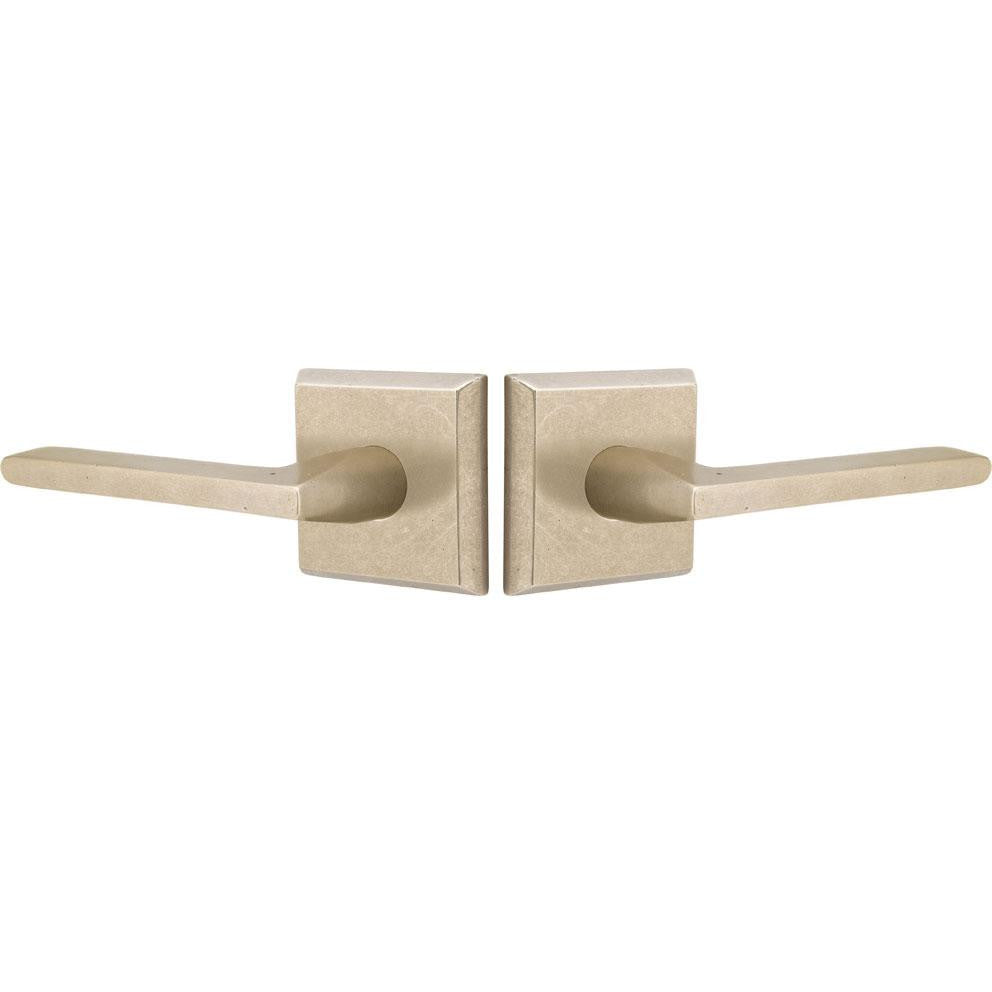 Emtek Solid Brass Sandcast Lariat Lever With Square Rosette EMTEK