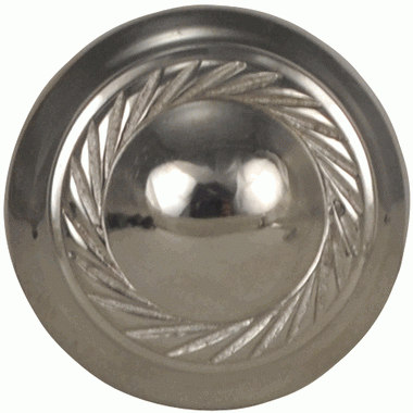 1 1/2 Inch Georgian Roped Cabinet Knob with Backplate (Several Finishes Available)
