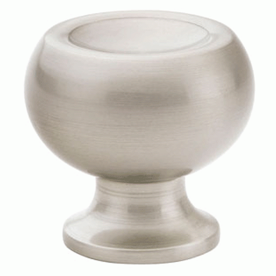 Emtek 1 Inch Solid Brass Atomic Knob (Brushed Nickel Finish) EMTEK