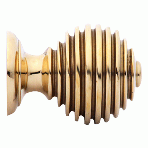 1 1/2 Inch Solid Brass Circular Knob (Lacquered Brass Finish) COPPER MOUNTAIN HARDWARE