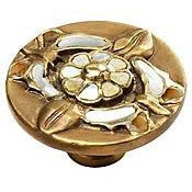 1 1/2 Inch Symphony Heirloom Treasures Round Knob (Antique Brass Finish) SCHAUB