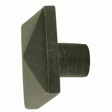 1 1/4 Inch Sandcast Bronze Square Knob (Medium Bronze Finish) EMTEK