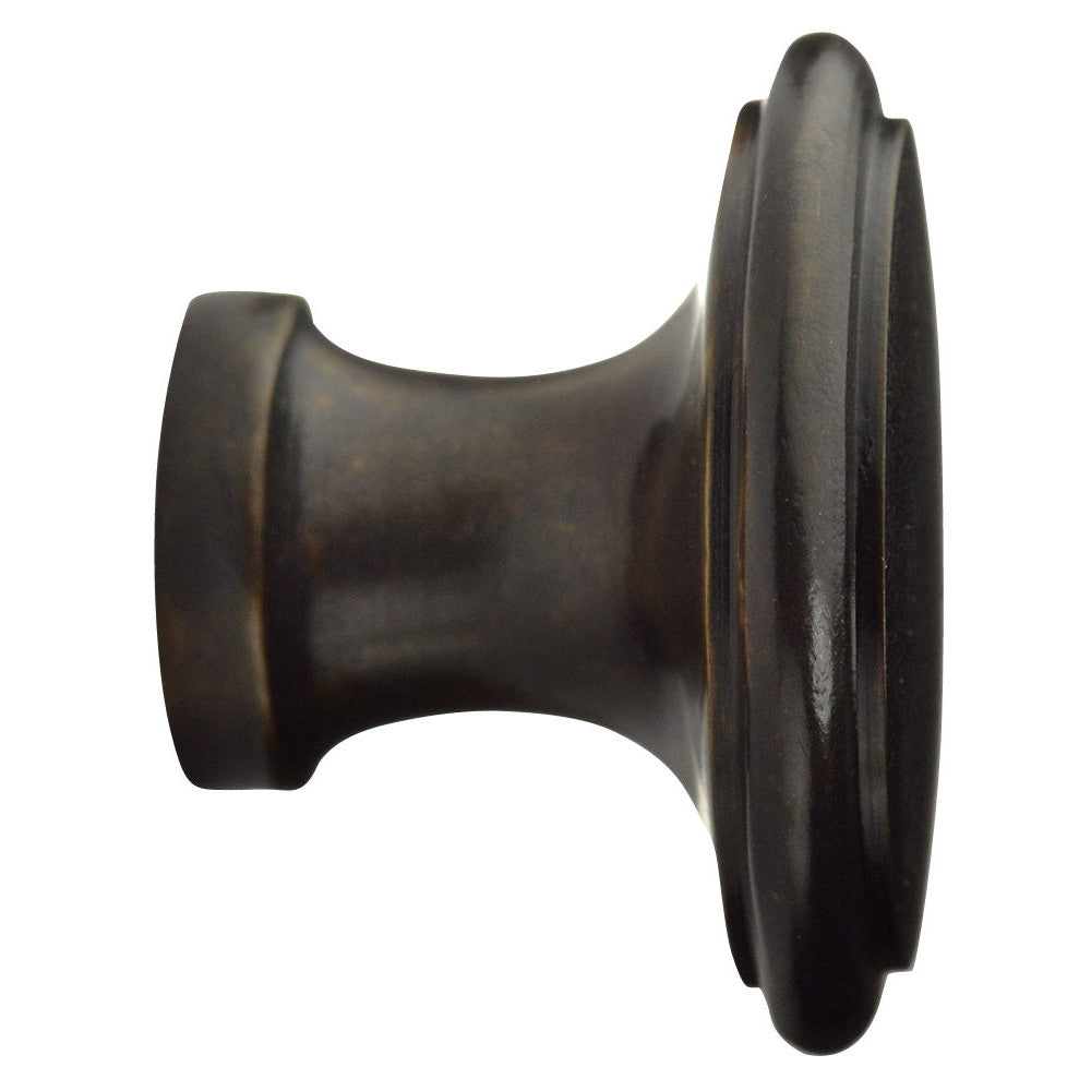 1 1/4 Inch Brass Flat Top Cabinet Knob (Oil Rubbed Bronze Finish) COPPER MOUNTAIN HARDWARE