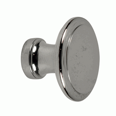 1 1/4 Inch Brass Flat Top Cabinet Knob (Polished Chrome Finish) COPPER MOUNTAIN HARDWARE