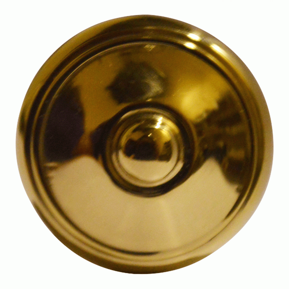 1 1/4 Inch Colonial Button Knob (Polished Brass Finish) COPPER MOUNTAIN HARDWARE