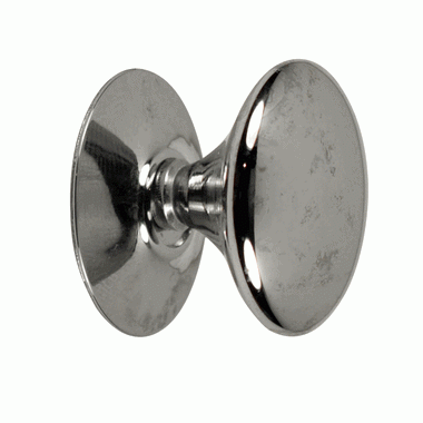 1 1/4 Inch Pure Brass Traditional Round Knob (Polished Chrome Finish) COPPER MOUNTAIN HARDWARE