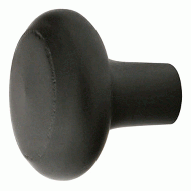 Emtek 1 1/4 Inch Sandcast Bronze Barn Knob (Matte Black Finish) EMTEK