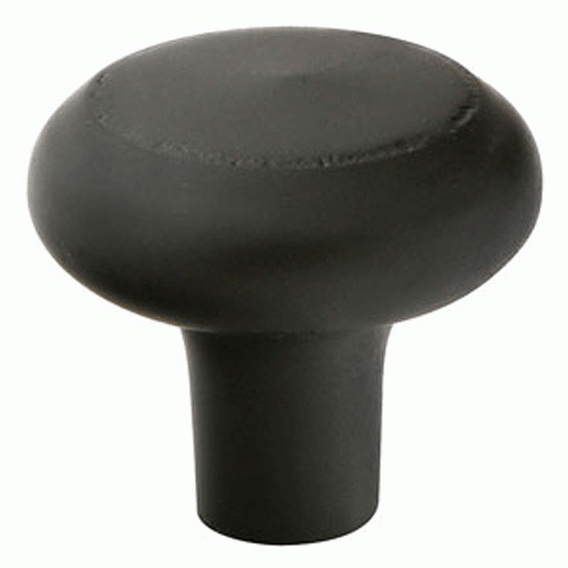 Emtek 1 1/4 Inch Sandcast Bronze Barn Knob (Matte Black Finish) EMTEK