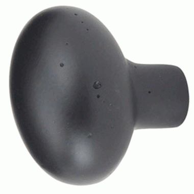 Emtek 1 1/4 Inch Sandcast Bronze Egg Knob (Matte Black Finish) EMTEK