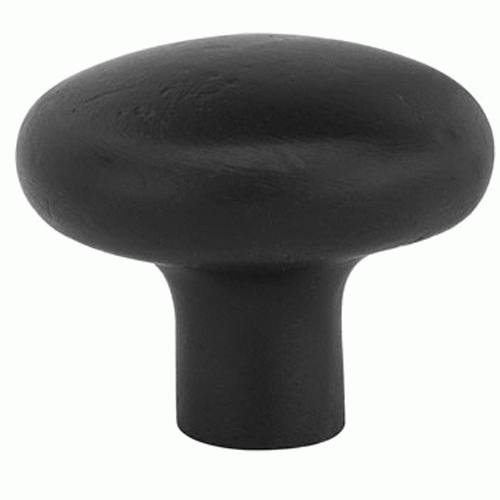 Emtek 1 1/4 Inch Sandcast Bronze Round Knob (Matte Black Finish) EMTEK