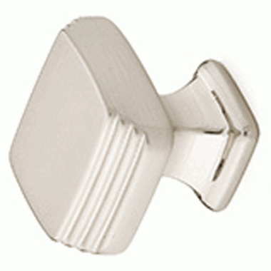 Emtek 1 1/4 Inch Solid Brass Art Deco Knob (Satin Nickel Finish) EMTEK