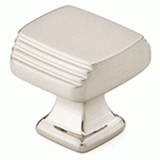 Emtek 1 1/4 Inch Solid Brass Art Deco Knob (Satin Nickel Finish) EMTEK