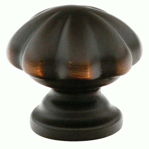 1 1/4 Inch Solid Brass Melon Cabinet Knob (Oil Rubbed Bronze Finish) EMTEK