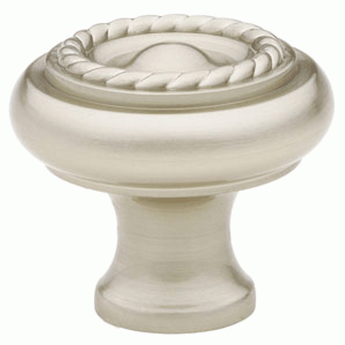 1 1/4 Inch Solid Brass Rope Cabinet Knob (Brushed Nickel Finish) EMTEK