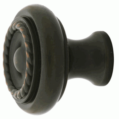 Emtek 1 1/4 Inch Solid Brass Rope Cabinet Knob (Oil Rubbed Bronze Finish) EMTEK