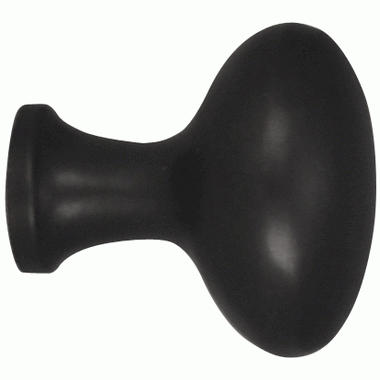 1 1/4 Inch Solid Brass Traditional Egg Shaped Knob (Oil Rubbed Bronze Finish) COPPER MOUNTAIN HARDWARE