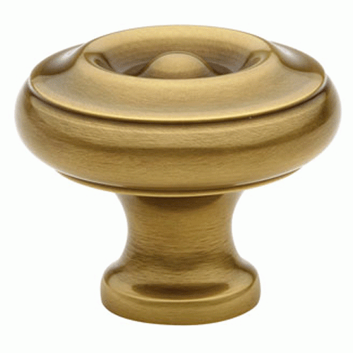 1 1/4 Inch Solid Brass Waverly Cabinet Knob (Antique Brass Finish) EMTEK