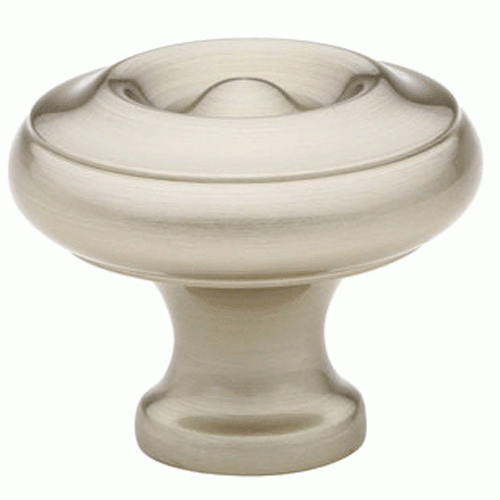 1 1/4 Inch Solid Brass Waverly Cabinet Knob (Brushed Nickel Finish) EMTEK