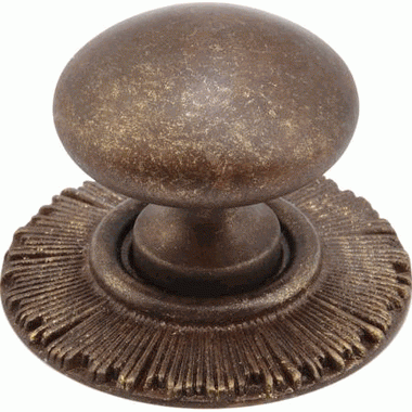 1 1/4 Inch Sunburst Round Cabinet Knob (Highlighted Bronze Finish) SCHAUB