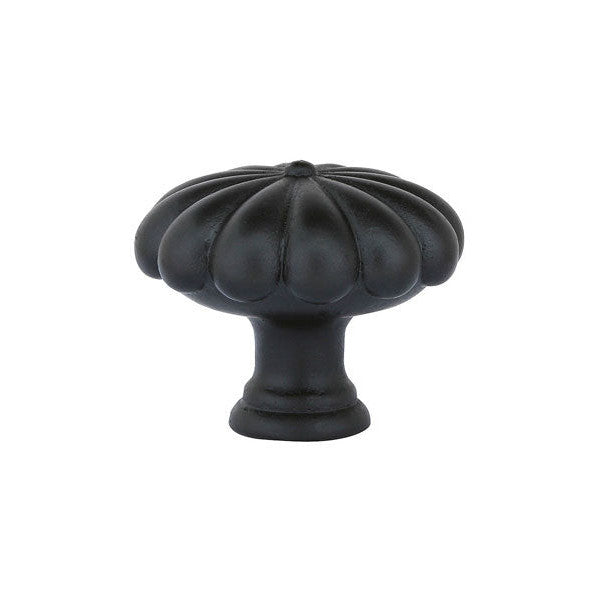 1 1/4 Inch Tuscany Bronze Fluted Round Knob (Flat Black) EMTEK