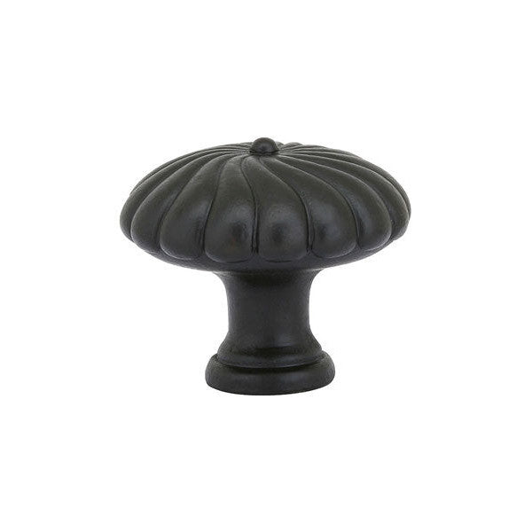 1 1/4 Inch Tuscany Bronze Twist Round Knob (Flat Black) EMTEK