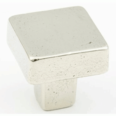 1 1/4 Inch Vinci Square Cabinet Knob (Polished White Bronze Finish) SCHAUB