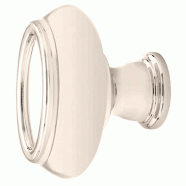 Emtek 1 1/4 Inch Solid Brass Geometric Oval Cabinet Knob (Polished Nickel Finish) EMTEK