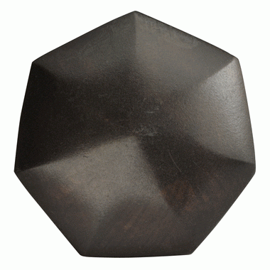 1 3/8 Inch Solid Brass Heptagon Knob (Oil Rubbed Bronze Finish) COPPER MOUNTAIN HARDWARE