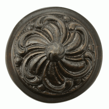 1 1/3 Inch Solid Brass Swirl Knob (Oil Rubbed Bronze Finish) COPPER MOUNTAIN HARDWARE