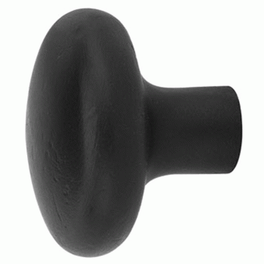 1 3/4 Inch Sandcast Bronze Round Knob (Matte Black Finish) EMTEK