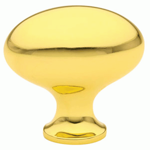 1 3/4 Inch Solid Brass Egg Cabinet Knob (Polished Brass Finish) EMTEK