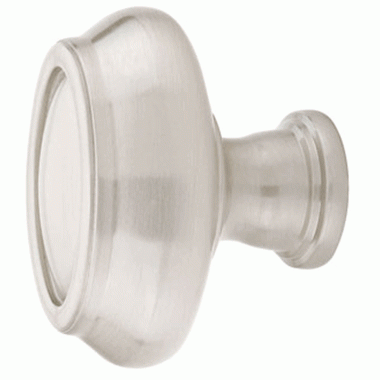 1 3/4 Inch Solid Brass Geometric Oval Cabinet Knob (Satin Nickel Finish) EMTEK