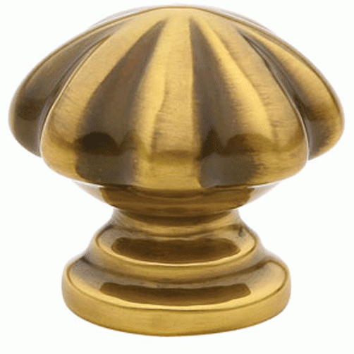 1 3/4 Inch Solid Brass Melon Cabinet Knob (Antique Brass Finish) EMTEK