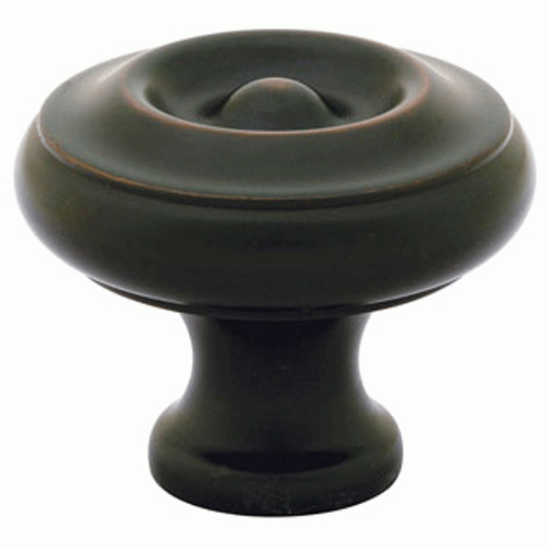 1 3/4 Inch Solid Brass Waverly Cabinet Knob (Oil Rubbed Bronze Finish) EMTEK