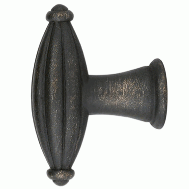 1 3/4 Inch Tuscany Bronze Fluted Finger Knob (Medium Bronze) EMTEK