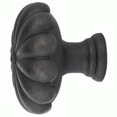 1 3/4 Inch Tuscany Bronze Fluted Round Knob (Medium Bronze) EMTEK