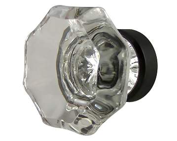 1 3/8 Inch Crystal Clear Octagon Old Town Cabinet and Furniture Knob COPPER MOUNTAIN HARDWARE
